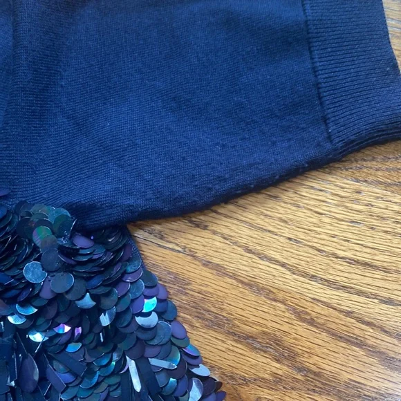 Oscar de la Renta Sequin Wool Top size M - Picture 4 of 8